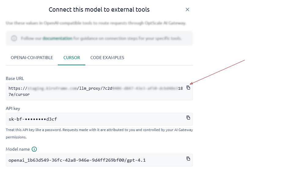 OptScale AI Chat copy Base URL