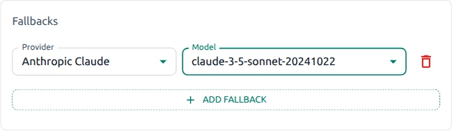 OptScale AI routing rule Fallbacks with Anthropic Claude