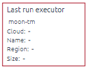 Last run executor section in OptScale