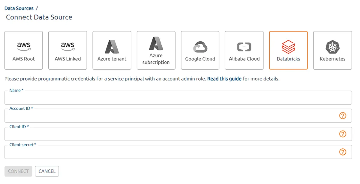 databricks cost management OptScale