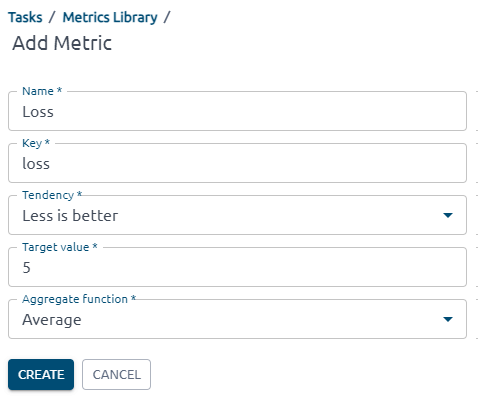 metrics are created for the task in OptScale